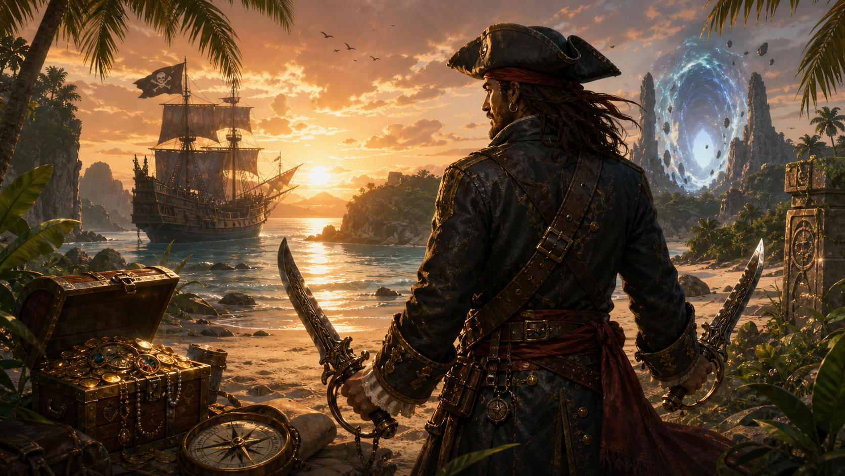Black Flag Resynced Rifts ภาพประกอบรางวัล Pistol Swords