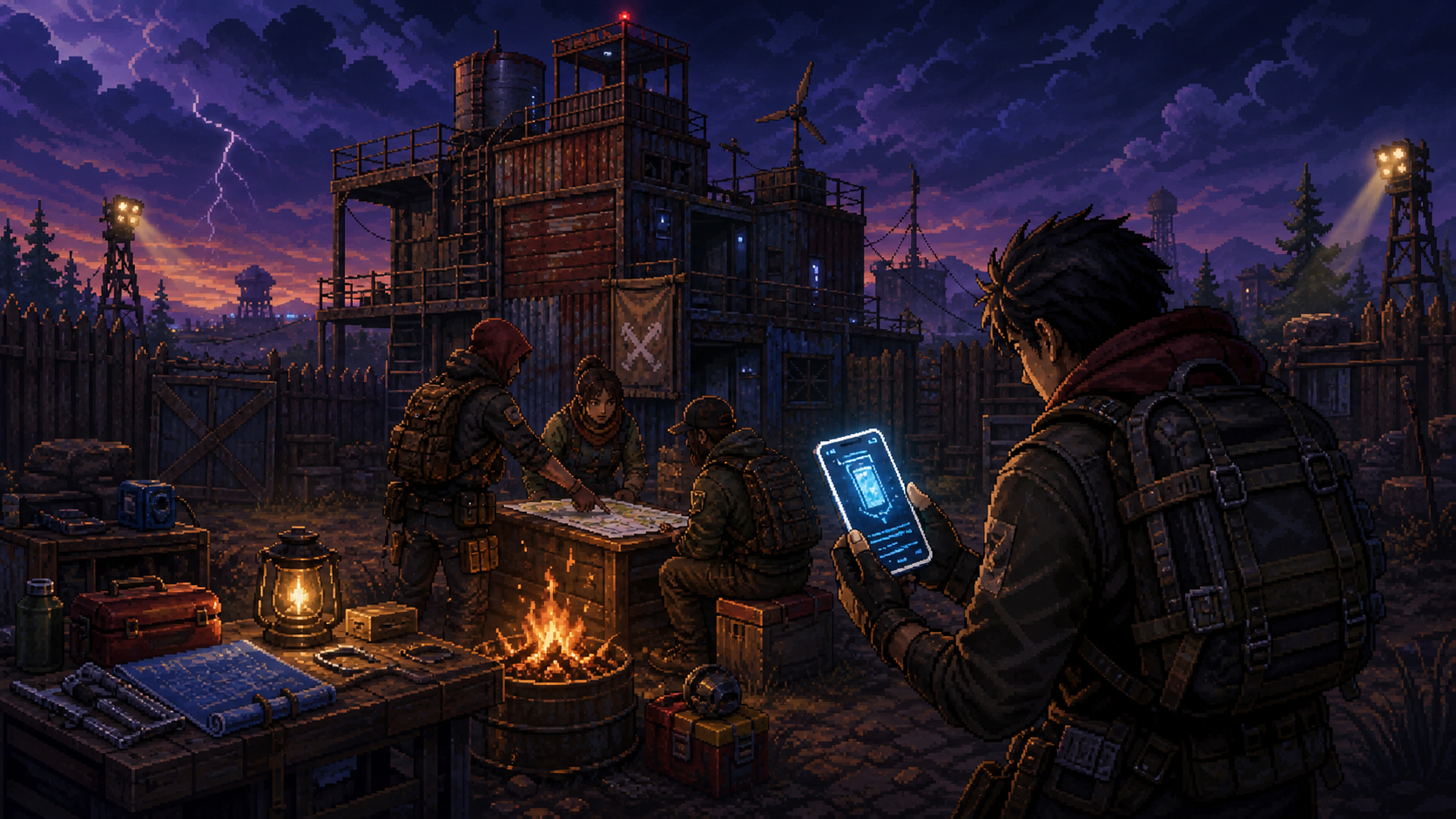 Rust Mobile Beta Test ภาพประกอบระบบเอาตัวรอดและสร้างฐาน