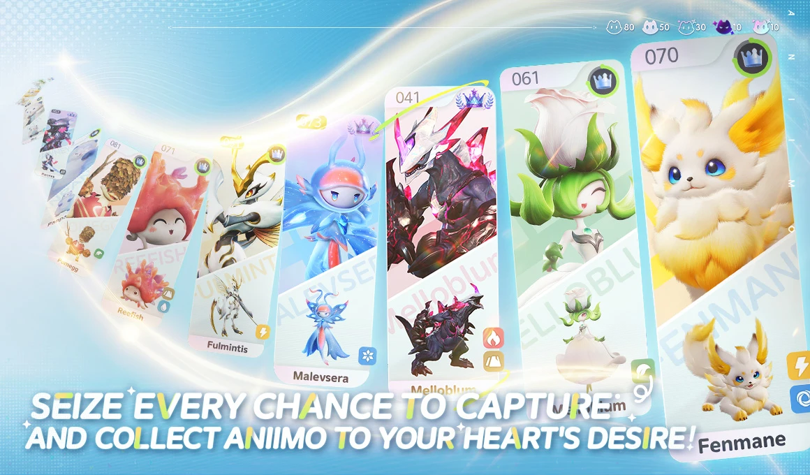 เกม Aniimo หน้ารวมสัตว์สำหรับจับและสะสม