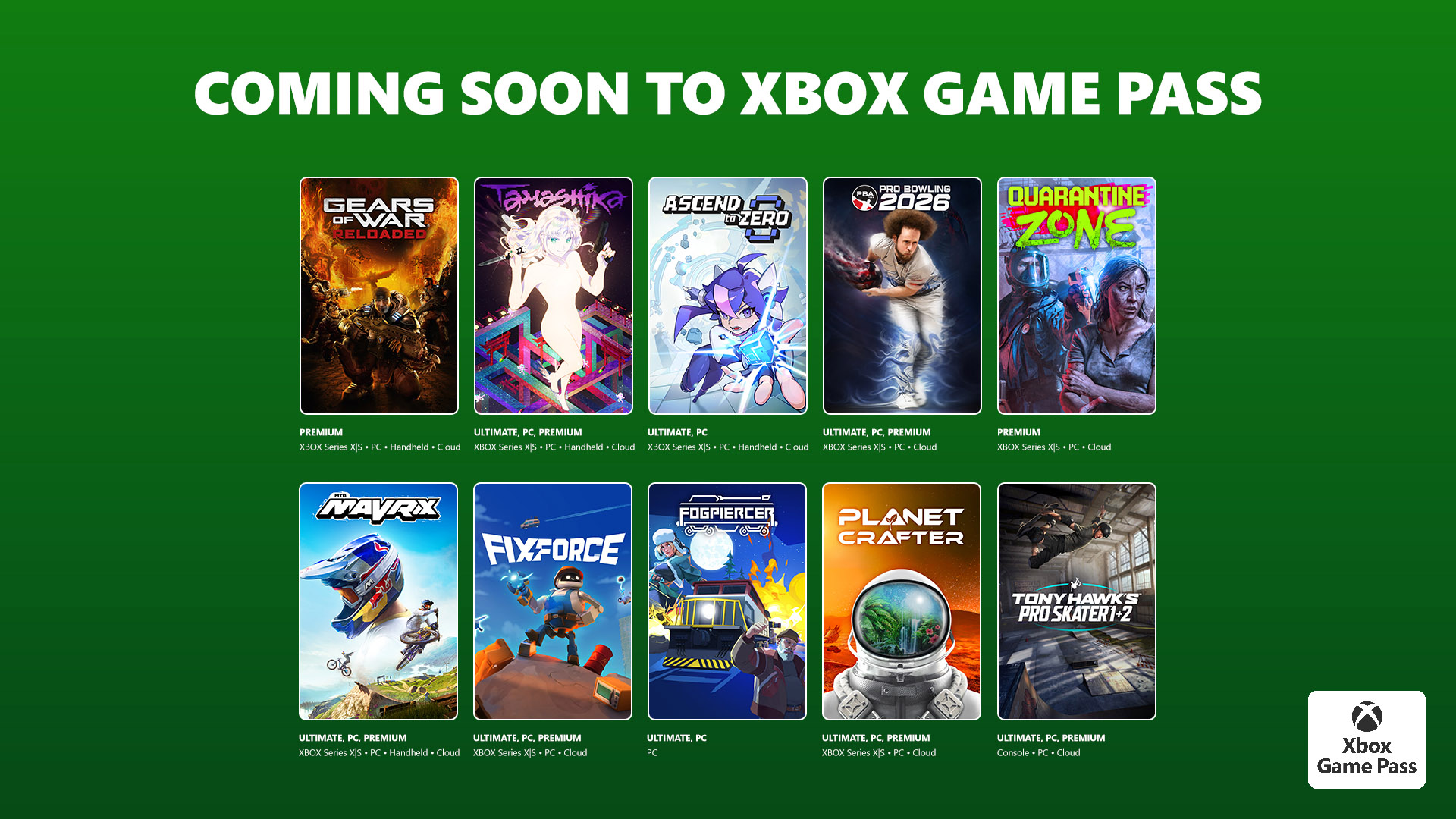 Xbox Game Pass กรกฎาคม 2026 รายชื่อเกมเข้าใหม่ Wave 1