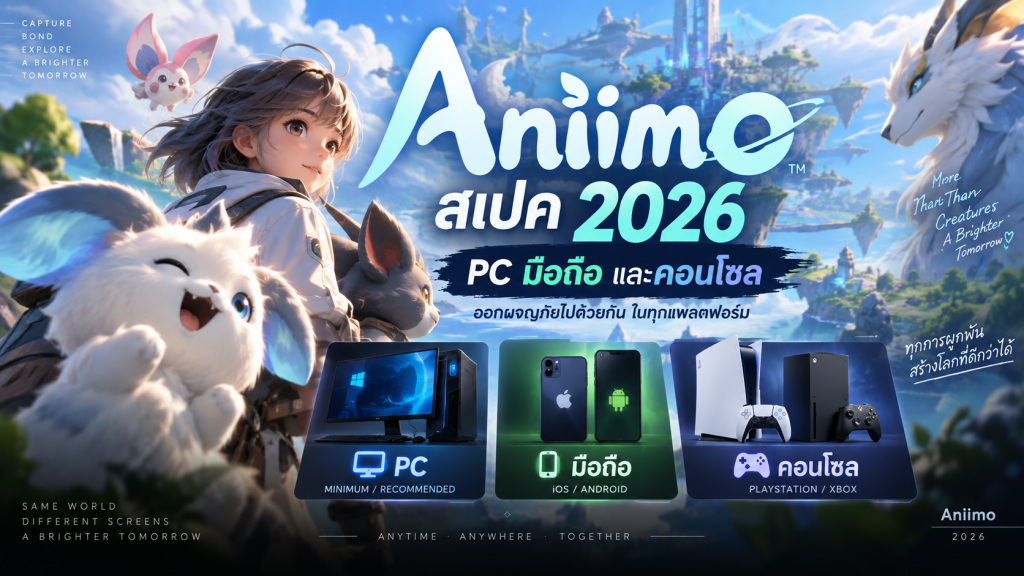 Aniimo spec 2026 สเปค PC มือถือ และคอนโซล